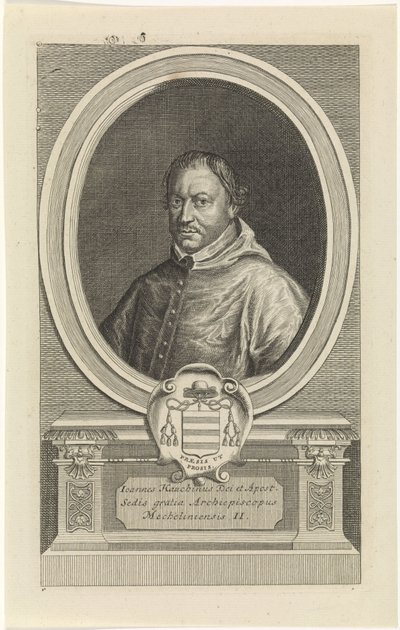 Joannes Hauchin Portrait Engraved by Jan Baptist Jongelinck by Jan Baptist Jongelinck